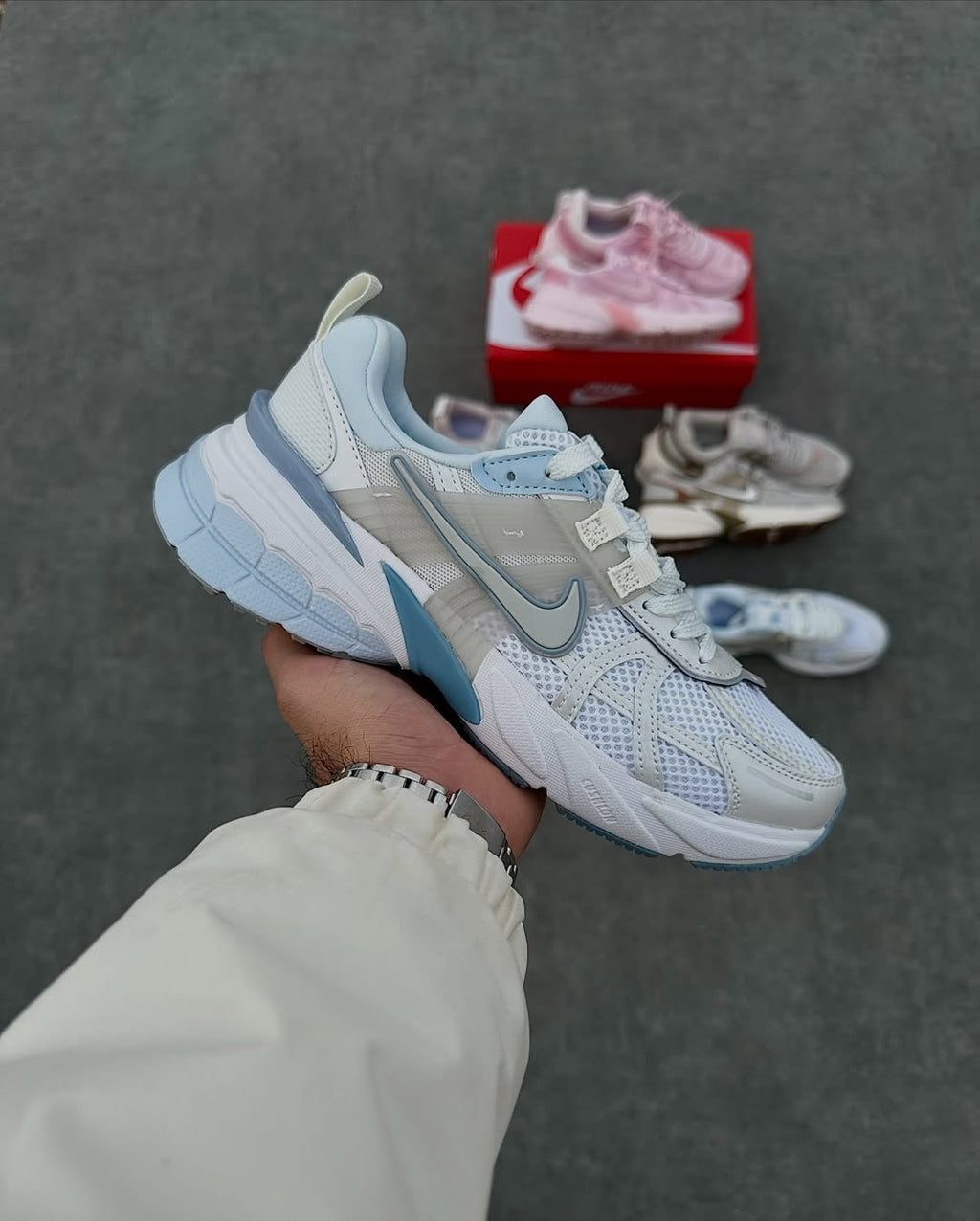 Nike V2K Run in Sky Blue