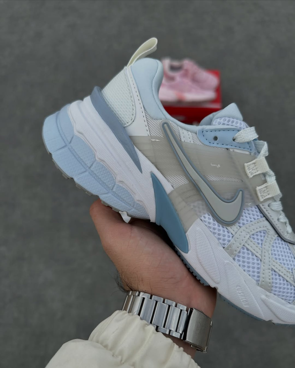Nike V2K Run in Sky Blue