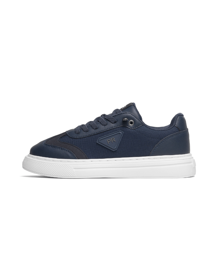 Delta Bleu — Baskets Hybrides Cuir & Denim Technique