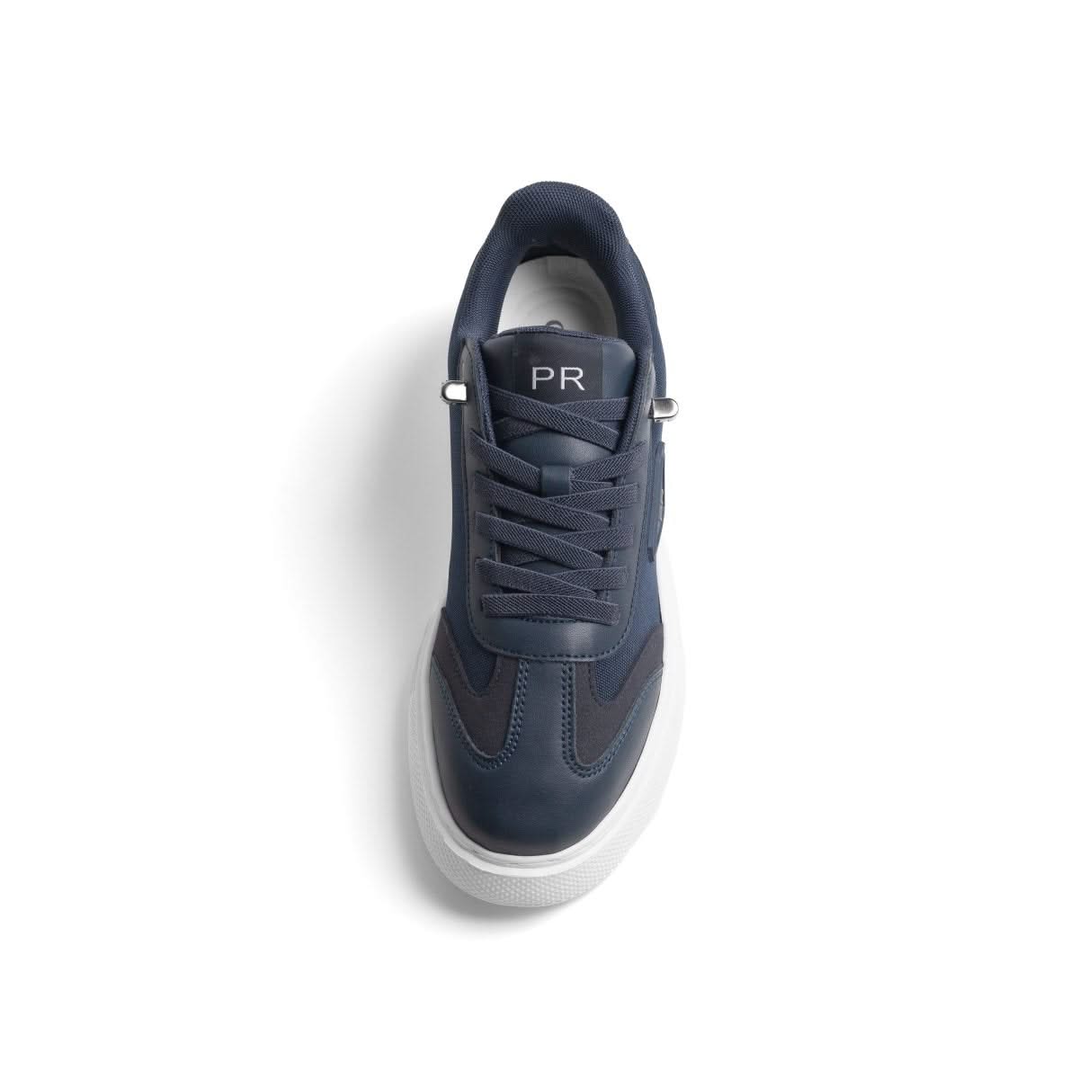 Delta Bleu — Baskets Hybrides Cuir & Denim Technique
