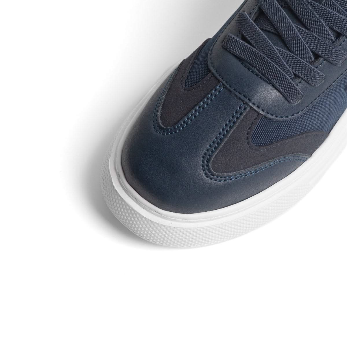 Delta Bleu — Baskets Hybrides Cuir & Denim Technique