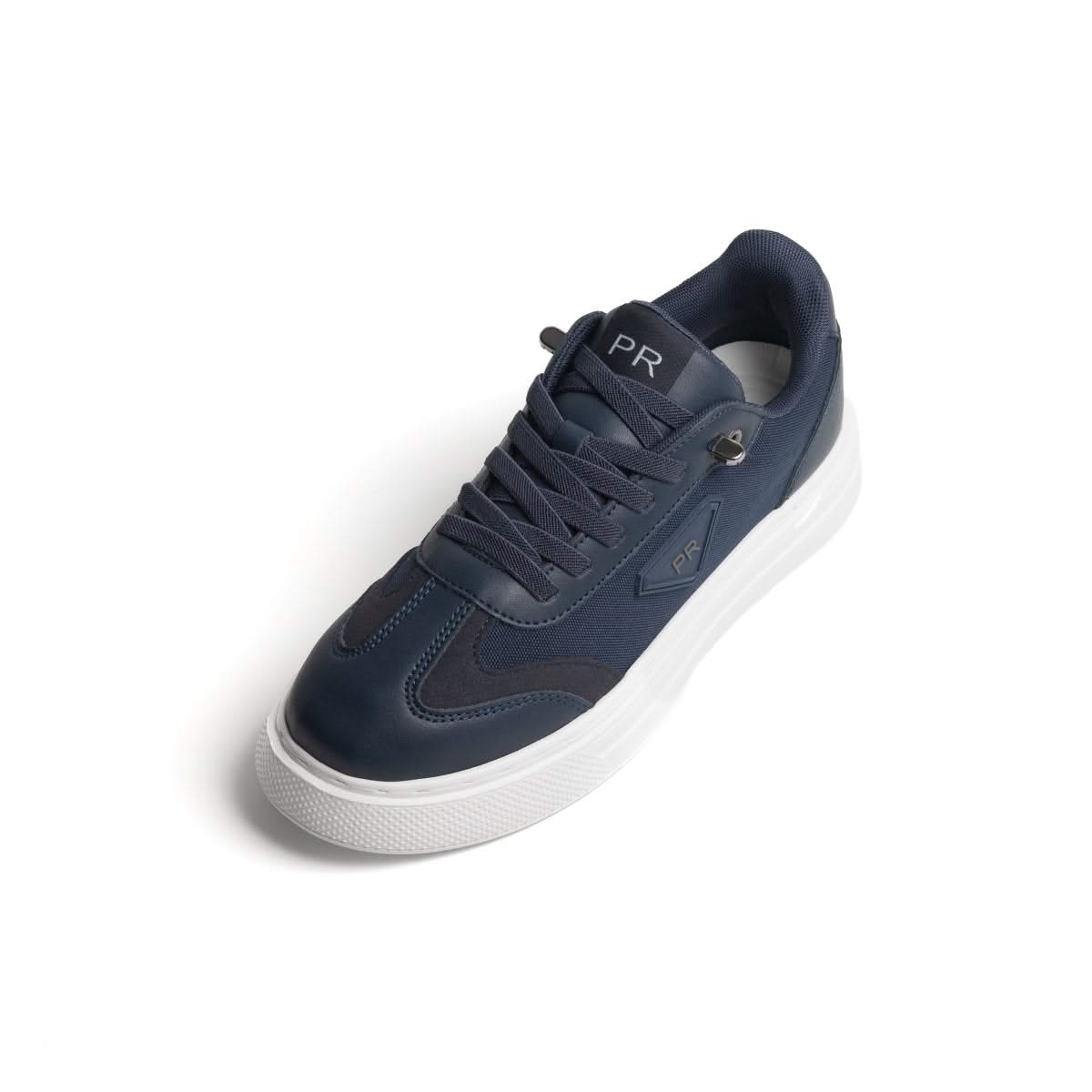 Delta Bleu — Baskets Hybrides Cuir & Denim Technique