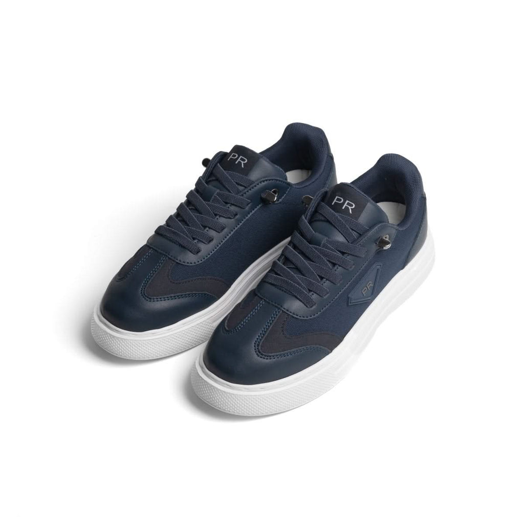Delta Bleu — Baskets Hybrides Cuir & Denim Technique