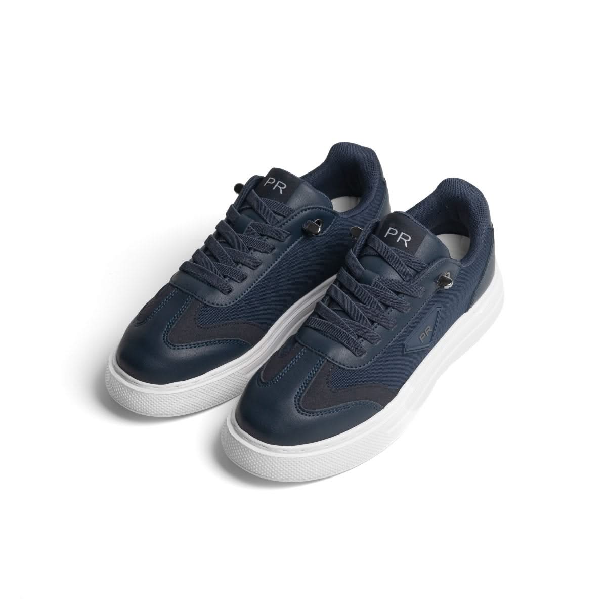 Delta Bleu — Baskets Hybrides Cuir & Denim Technique