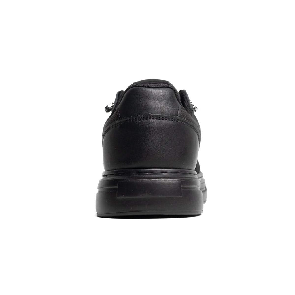 Delta Noire — Baskets hybrides en cuir et denim technique