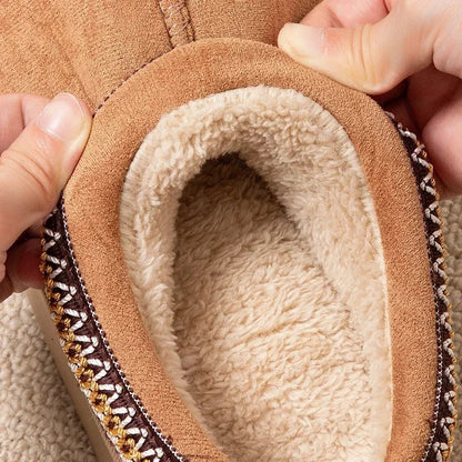 Step into warmth and elegance with the CozyMuse™ Plush Winter Slippers